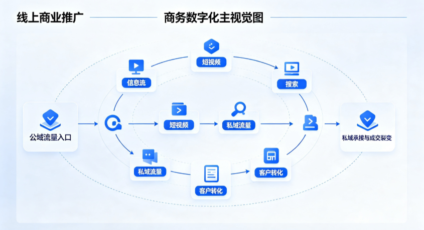 来宾线上商业推广怎么做？全域流量闭环搭建与低成本转化实战指南